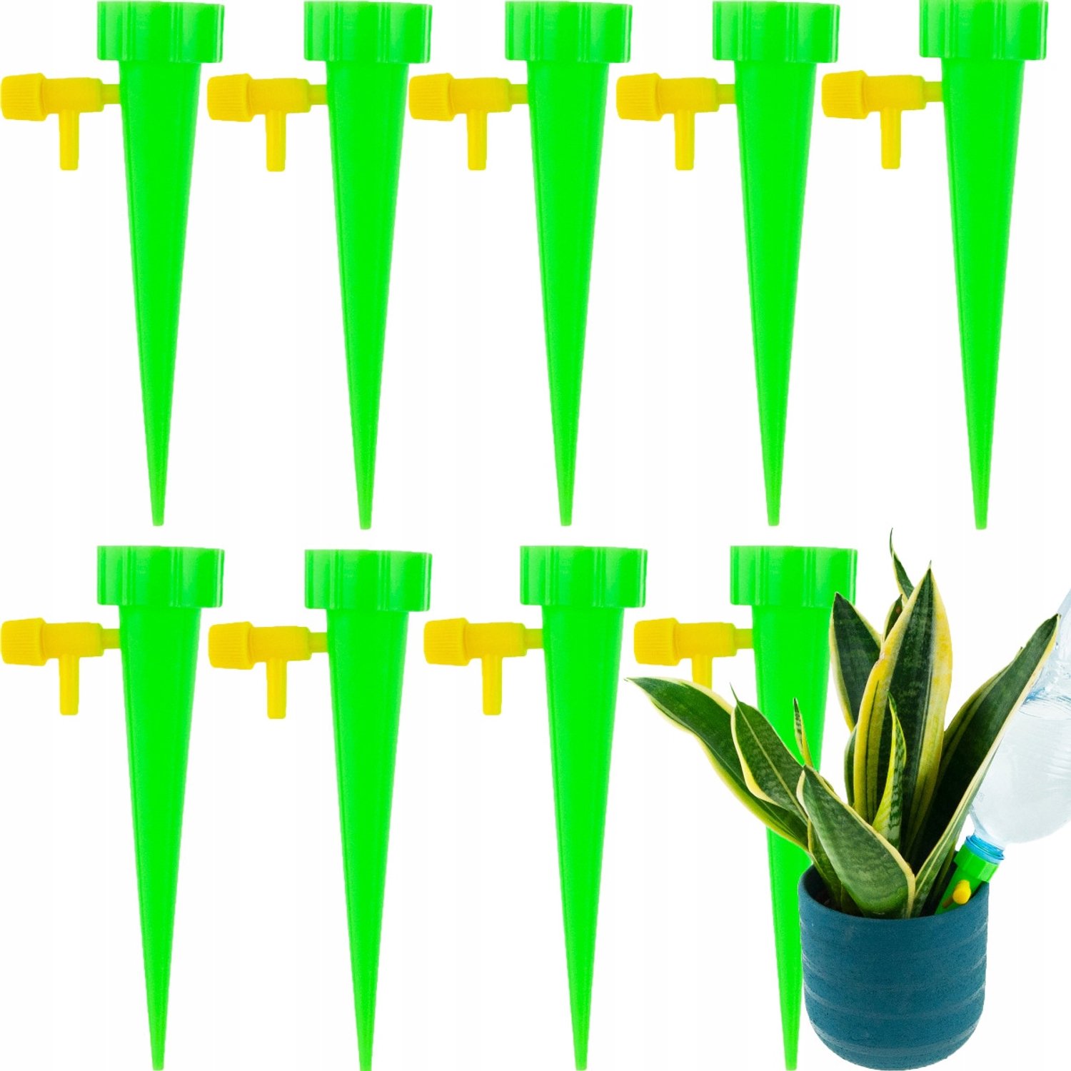 10x Planten Watergever met Kraantje voor Fles - Merkloos