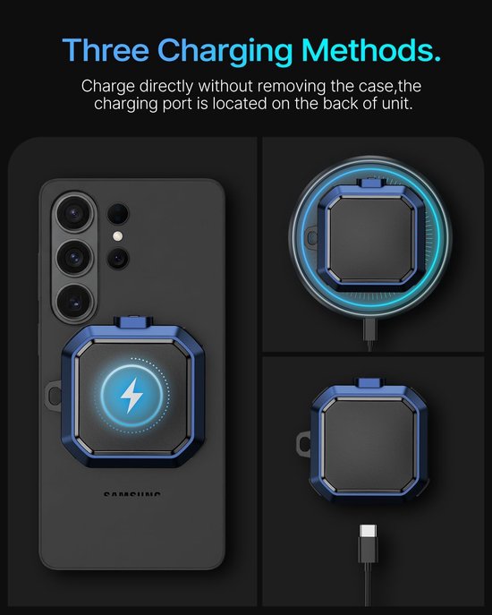 Beschermd Hoesje Voor Samsung Galaxy Buds 4 Pro/Buds 4 (Blauw) | Veiligheidssluiting Case met Carbonvezelontwerp, Inclusief Reinigingsset & Karabijnhaak — afbeelding 5