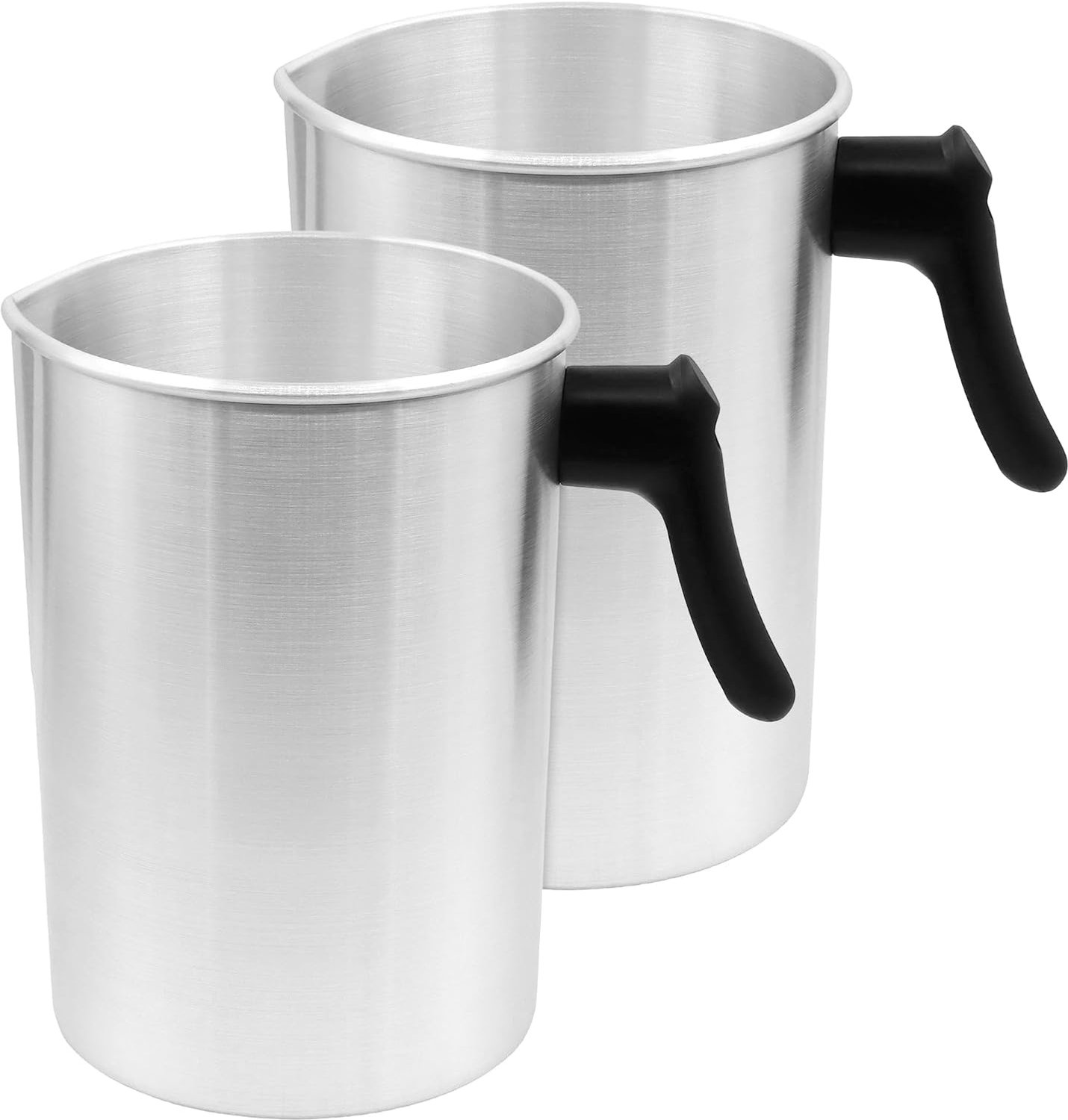 2 stuks smeltpot voor kaarsen, 3 l, aluminium kaarssmeltpot, kookpot, was smeltpot met hittebestendige handgreep, kaarsenpot om te smelten, was gietpot voor het maken van kaarsen