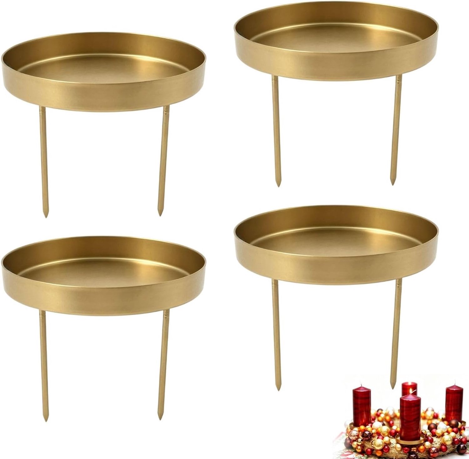 4 stuks kandelaars adventskrans 8,5 cm adventskrans kaarsenhouder