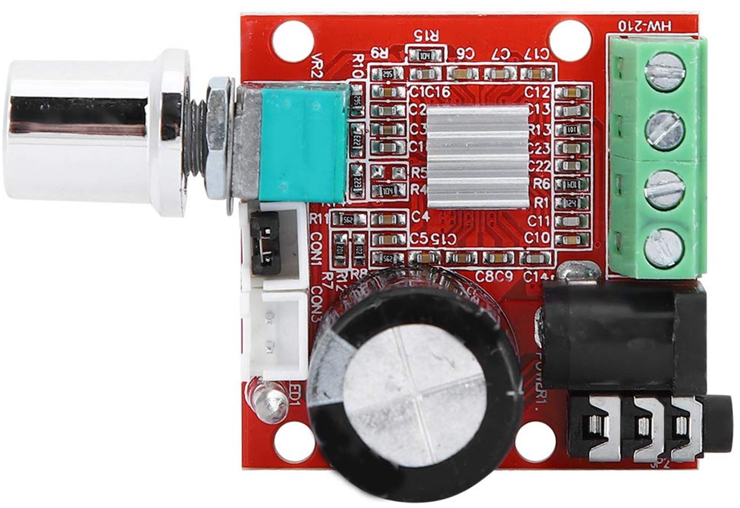 PAM8610 Stereo Versterkerboard, 10W DC 8V-12V 3,5mm