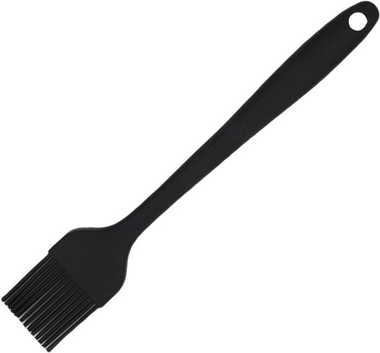 Siliconen bakborstel voor keuken, barbecue, multifunctioneel gereedschap voor taarten, brood, boter, voedselveilig materiaal, roze/geel (zwart) — afbeelding 3