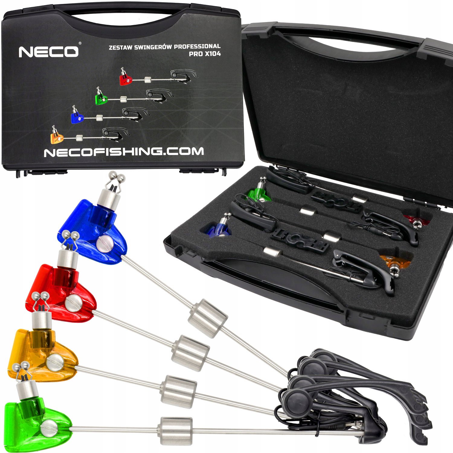 Neco Carp PRO X104 Swinger Set met LED - 4 Kleuren