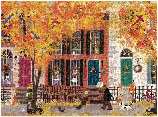 Galison Herfst in de Buurt 1000-delige Puzzel — afbeelding 2