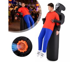 Opblaasbaar Kostuum Van De Magere Hein - Halloween 'Carry Me'-Kostuum - Opblaasbaar Verkleedkostuum - Met Ingebouwde Ventilator
