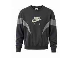 Nike Air Kids Boyfriend Crew Sweatshirt Meisjes - Zwart - DR8532-010-Maat 137/146