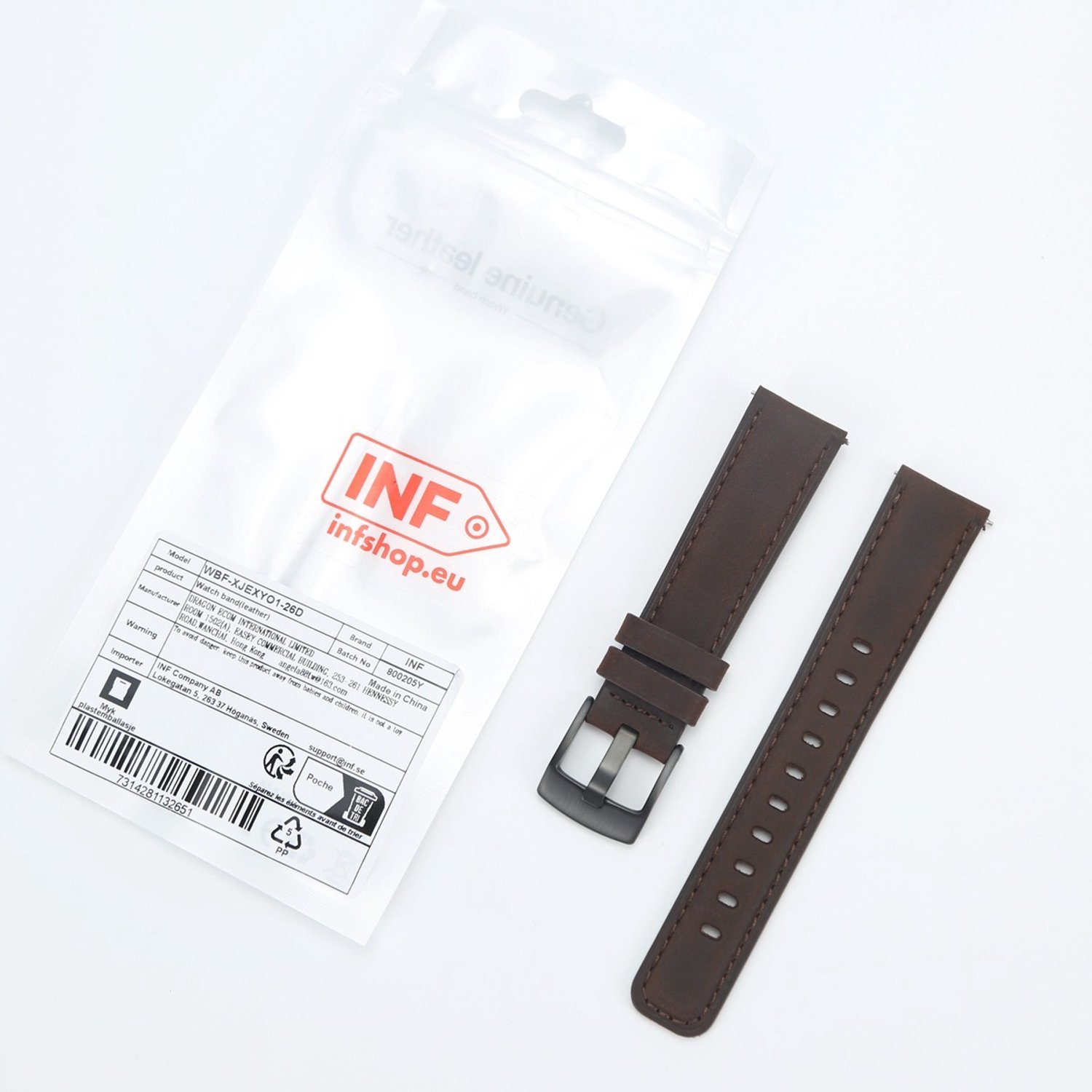 Quick Release Crazy Horse lederen smartwatchband compatibel met Samsung en Huawei