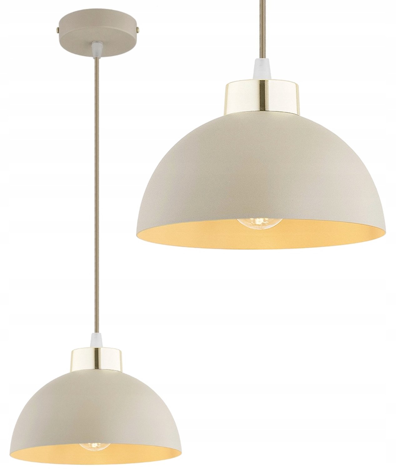 Moon Plafondlamp Beige - Stijlvolle Hanglamp met E27 Fitting