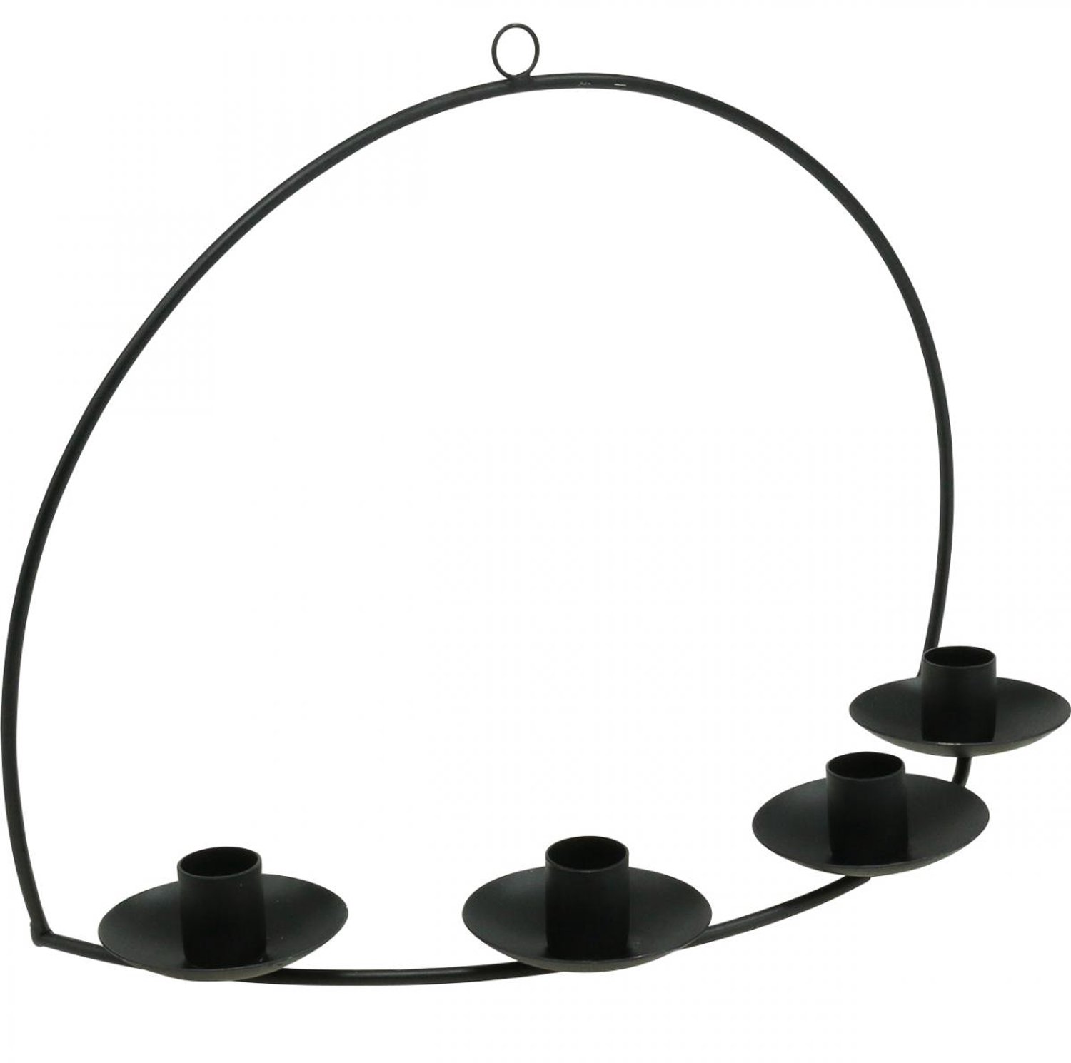 posiwio Wandkaarsenhouder Zwart metalen stokkaarsenhouder 35×24cm