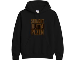 Plzen Hoodie – STRAIGHT OUTTA PLZEN – Urban Streetwear Outfit – Unisex Hoodie voor Dames & Heren – Origineel Cadeau