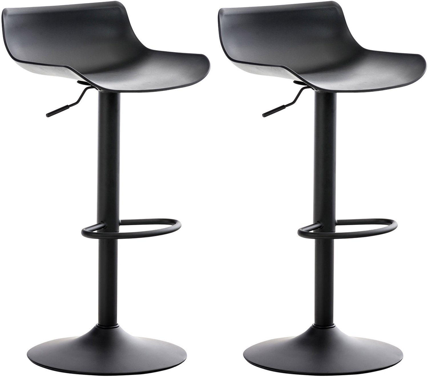 Luxe Comfort Barkruk - Set van 2 - Verstelbaar - Zwart