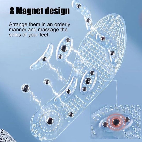 Magnetische Acupressuur Inlegzolen voor Gewichtsverlies en Welzijn, Orthopedische Massagezolen Unisex Maat 35-40 voor Comfort en Ondersteuning — afbeelding 3