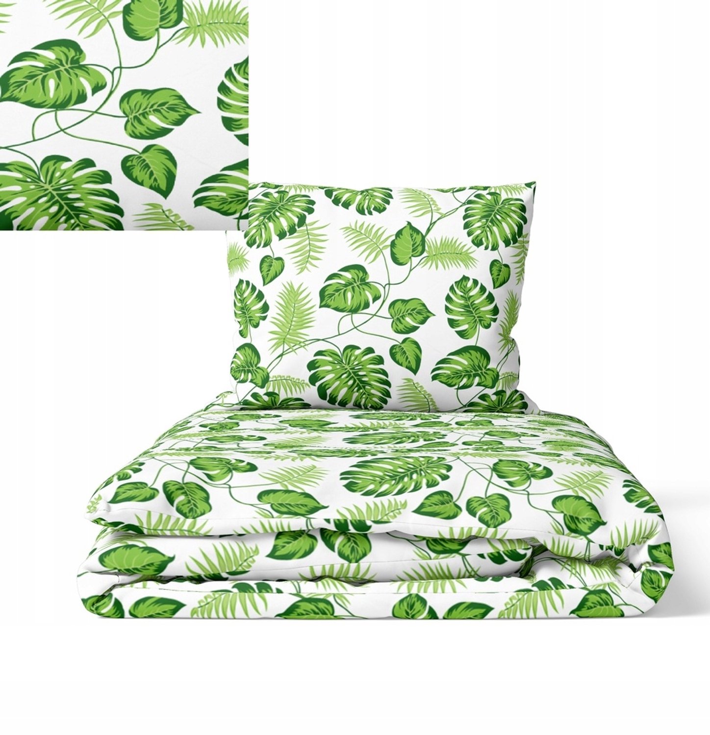 Hotelkwaliteit Beddengoed 160x200cm, 100% Katoen, Palmenblad Groen