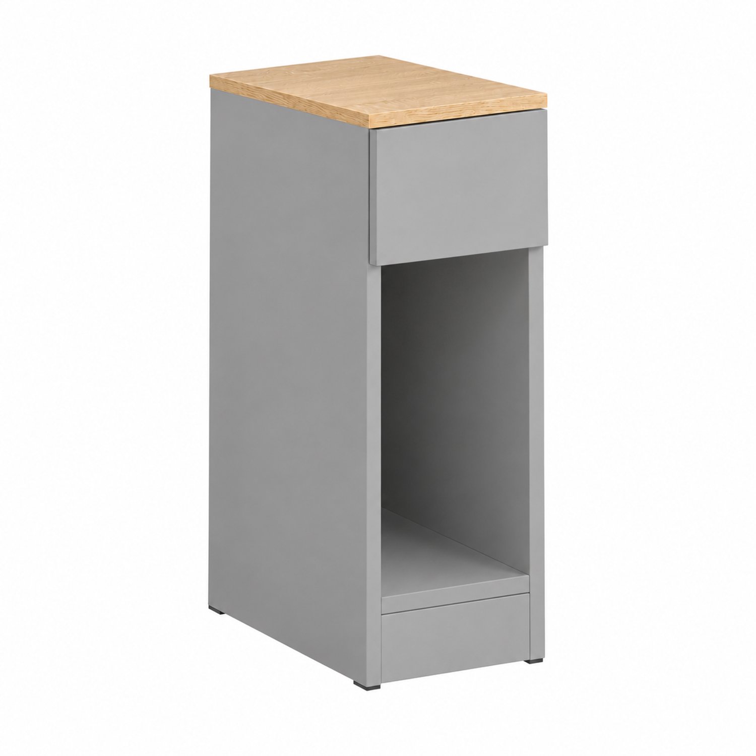 MokoHub Nachtkastje - Met Lade - Voor Boxspringbed - Smal Nachtkastje/Bijzettafel - 20x60x35 cm - Grijs