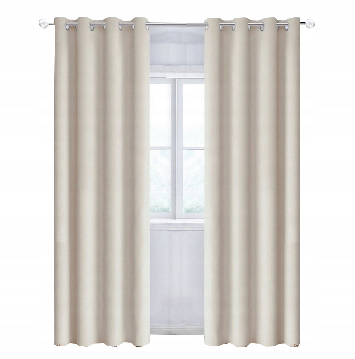 Matte Gordijn 140x230cm met Ringen - Koud Beige