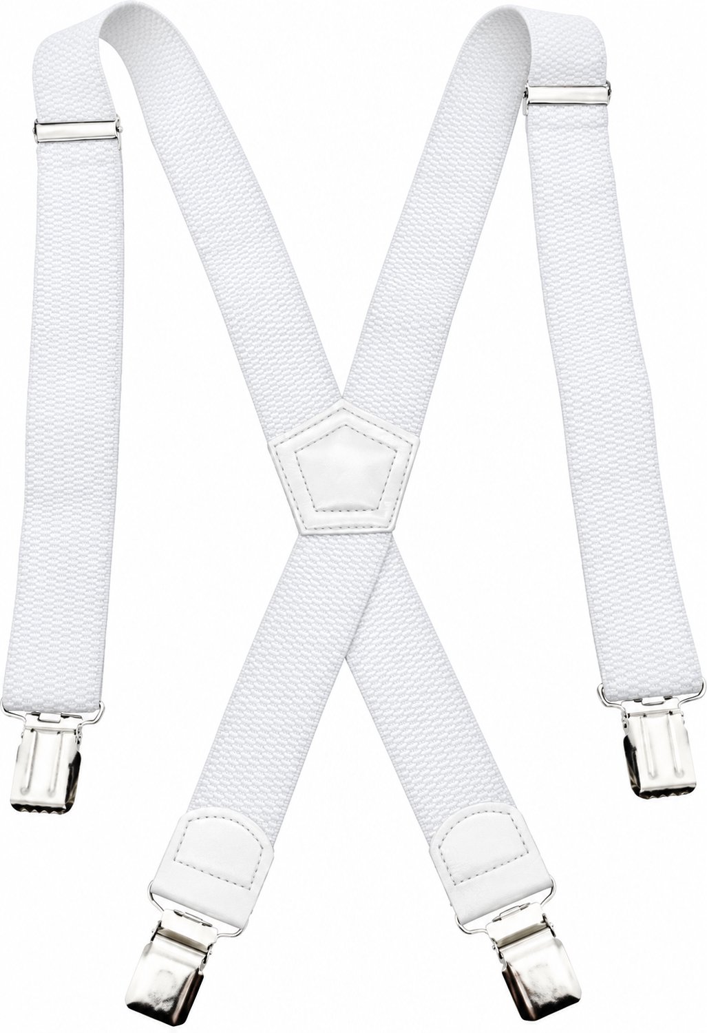 JVS bags Witte Bretels met 4 Clips – Verstelbaar – Zilverkleurige Details