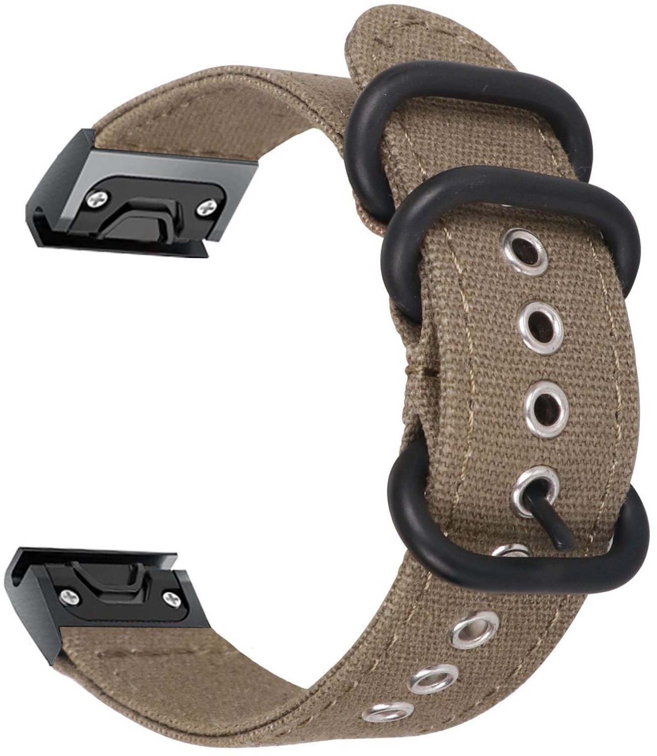 26mm Canvas horlogebandje compatibel met Garmin Fenix 7X Pro/7X/6X Pro/6X/5X Plus/3/3HR