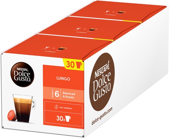 Nescafé Dolce Gusto capsules Lungo - 90 koffiecups voor 90 koppen koffie