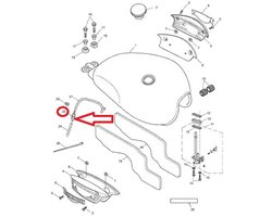 Ontluchtingsventiel voor motor Triumph 865 Bonneville T100 2008 tot 2009 T2400074