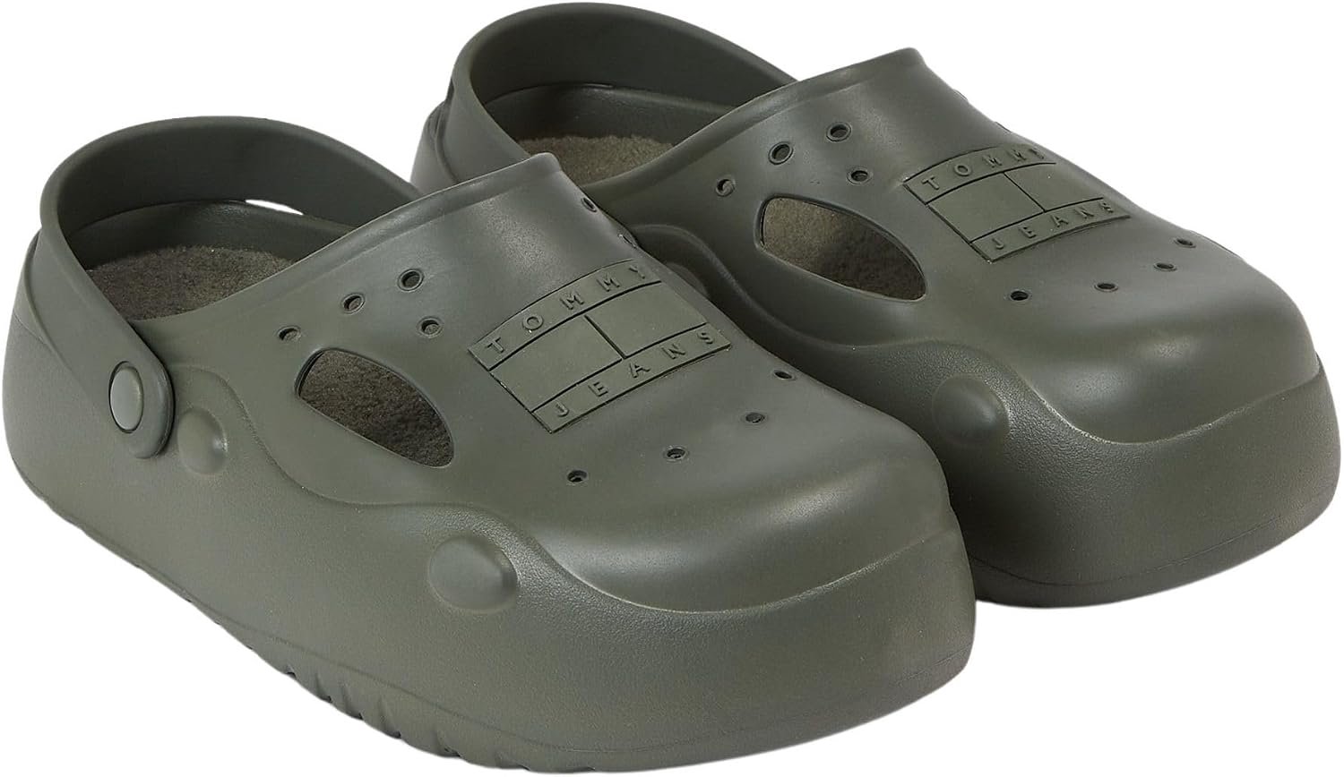 Tommy Jeans Heren Mule Slippers met Warme Voering Groen