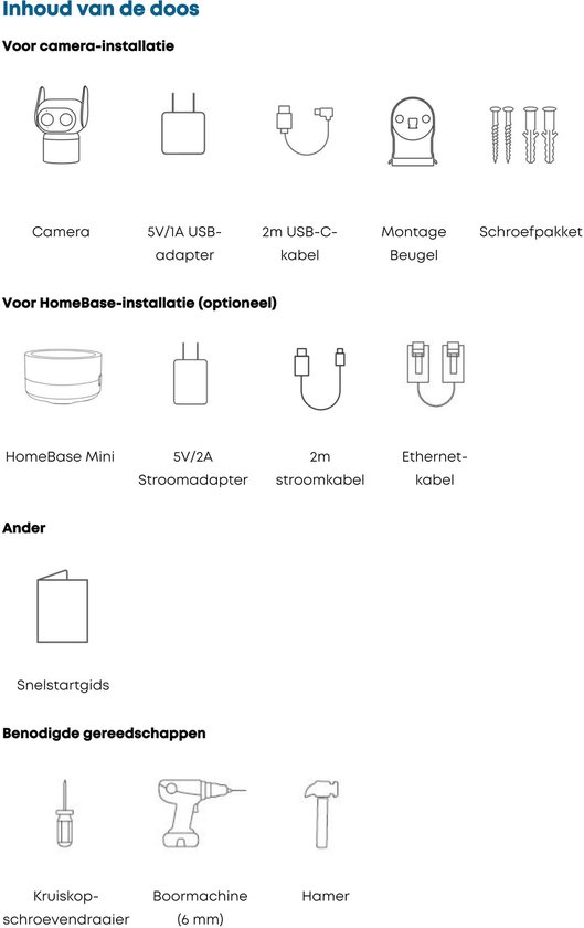eufy Beveiliging Bedrade Cam C31 - Wit - Kantelbare Beveiligingscamera - Binnen en Buiten + 64GB SD card — afbeelding 3