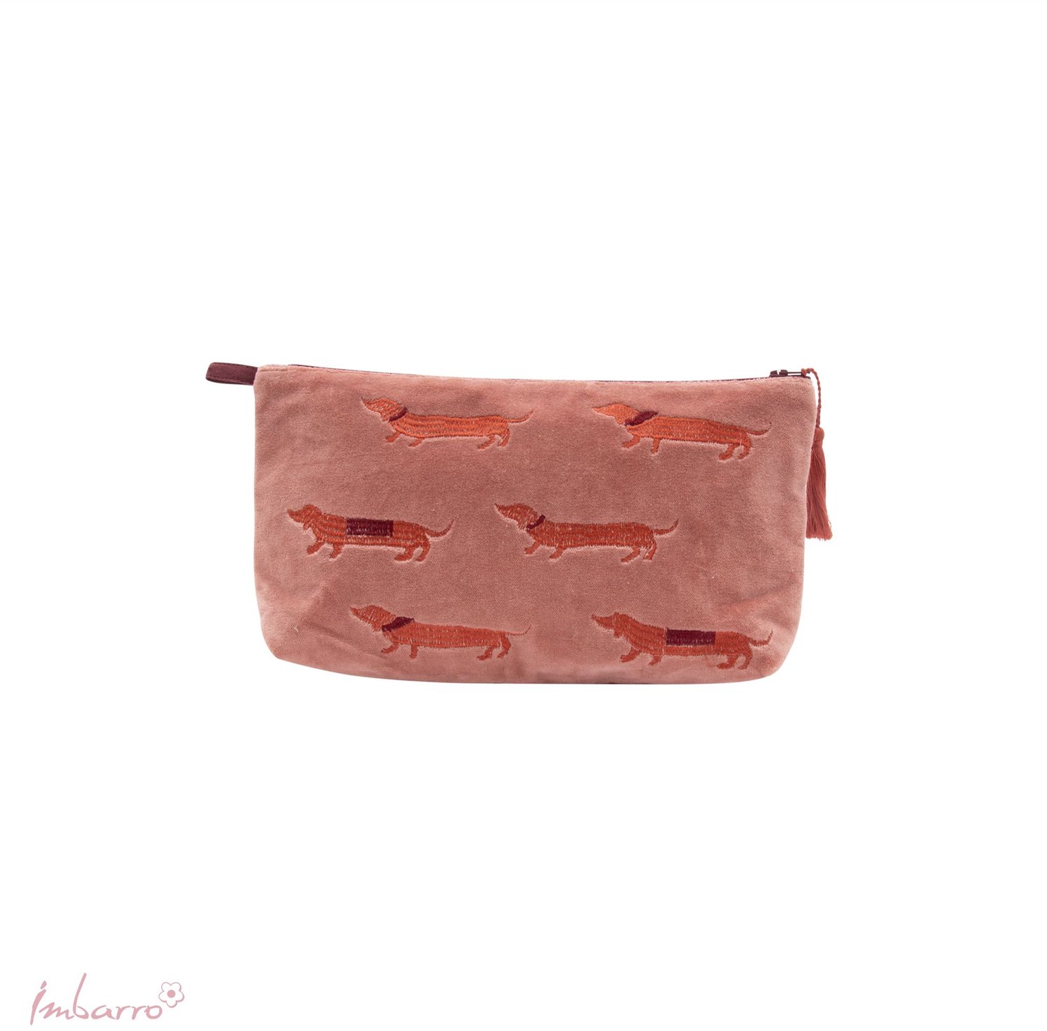 Imbarro - Pouch - Beautybag - Toilettas - Noble - Teckel - Velvet - 20x30