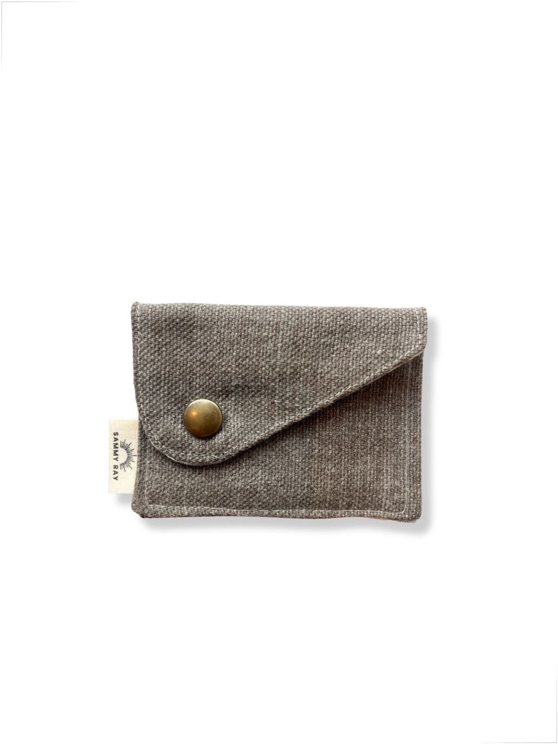 Portemonnee - Grijs linnen - Mini portemonnee dames - Portefeuille dames - Duurzaam cadeau - Cadeau voor vrouwen verjaardag - Cadeau voor haar - Cadeau voor vriendin - Handmade cadeau