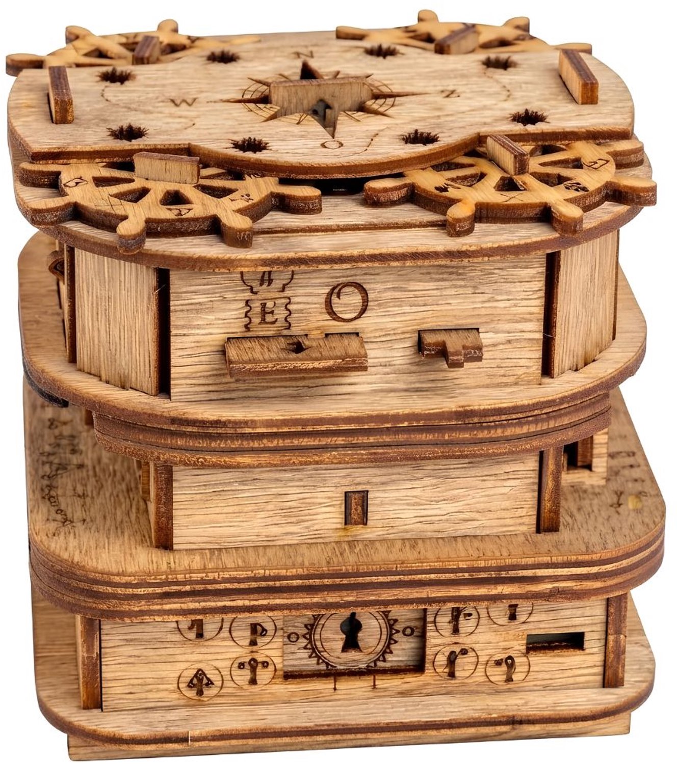 Escape room the game - escape room - escape room spellen - Bruin - 12cm x 11cm x 1cm