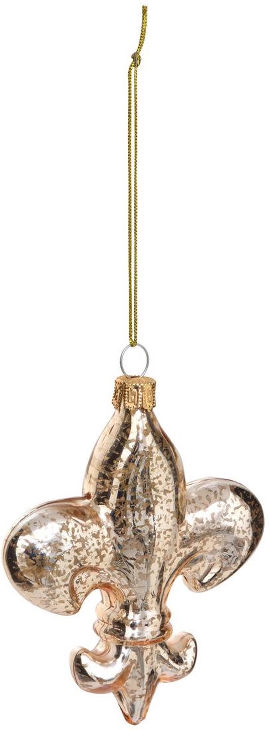 Feeric lights & Christmas Gouden glazen hangversiering in de vorm van een lelie, 10 cm Argent