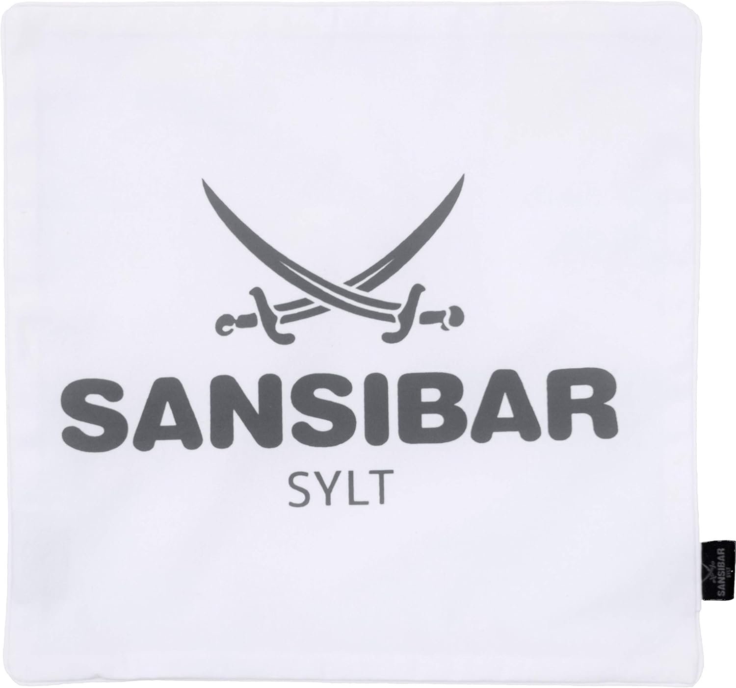 Decoratief Sierkussen Katoen 45x45 cm Wit/Antraciet - Merkloos