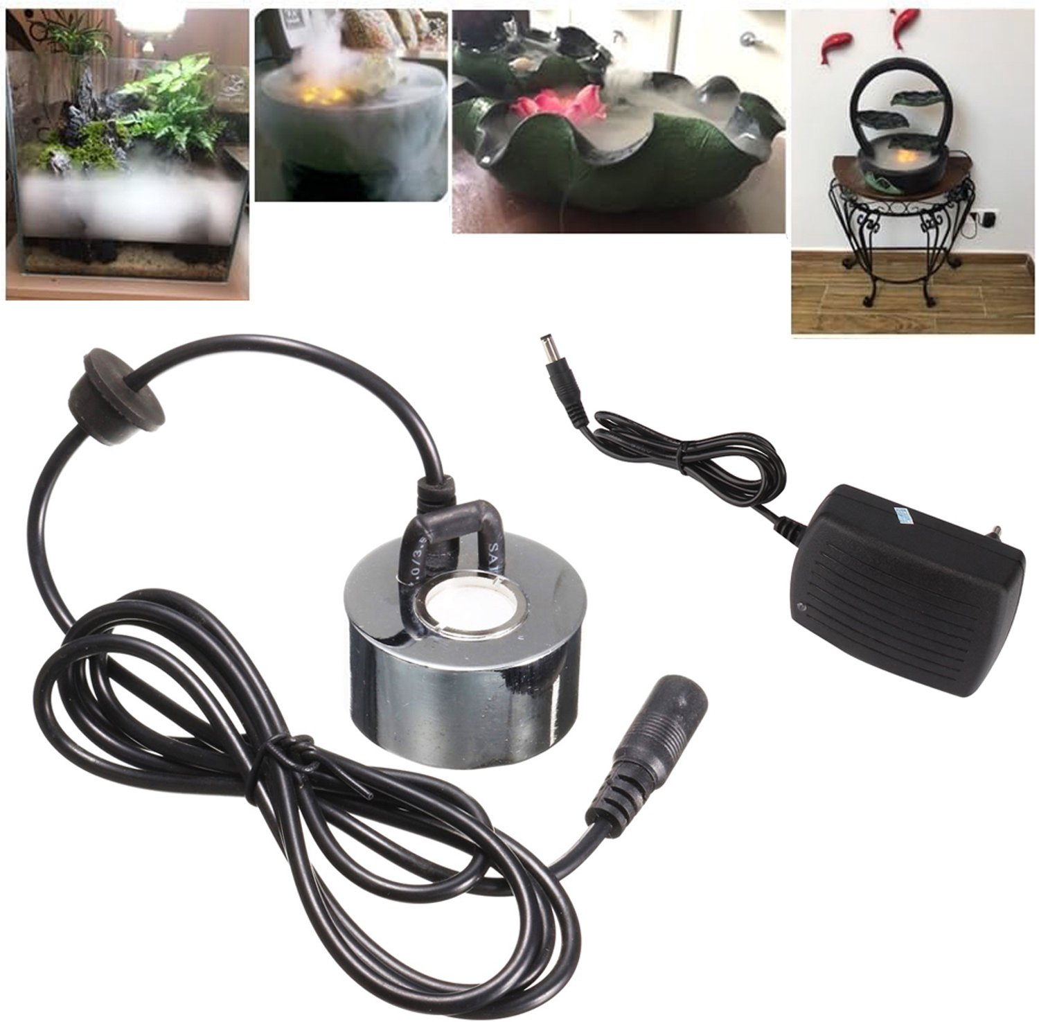 24V Ultrasone Vernevelaar - Halloween-Mistmaker Voor Waterfontein/Vijver - Vijververnevelaar Met Voedingsadapter