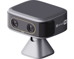 EZVIZ HB60 4G Kit - Dual 360° PTZ Beveiligingscamera - Incl. Zonnepaneel - Draadloos - Buiten Camera - AI Detectie - Zilver