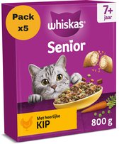 Whiskas Kattenbrokken - Senior 7+ - Kip - doos 5x800g