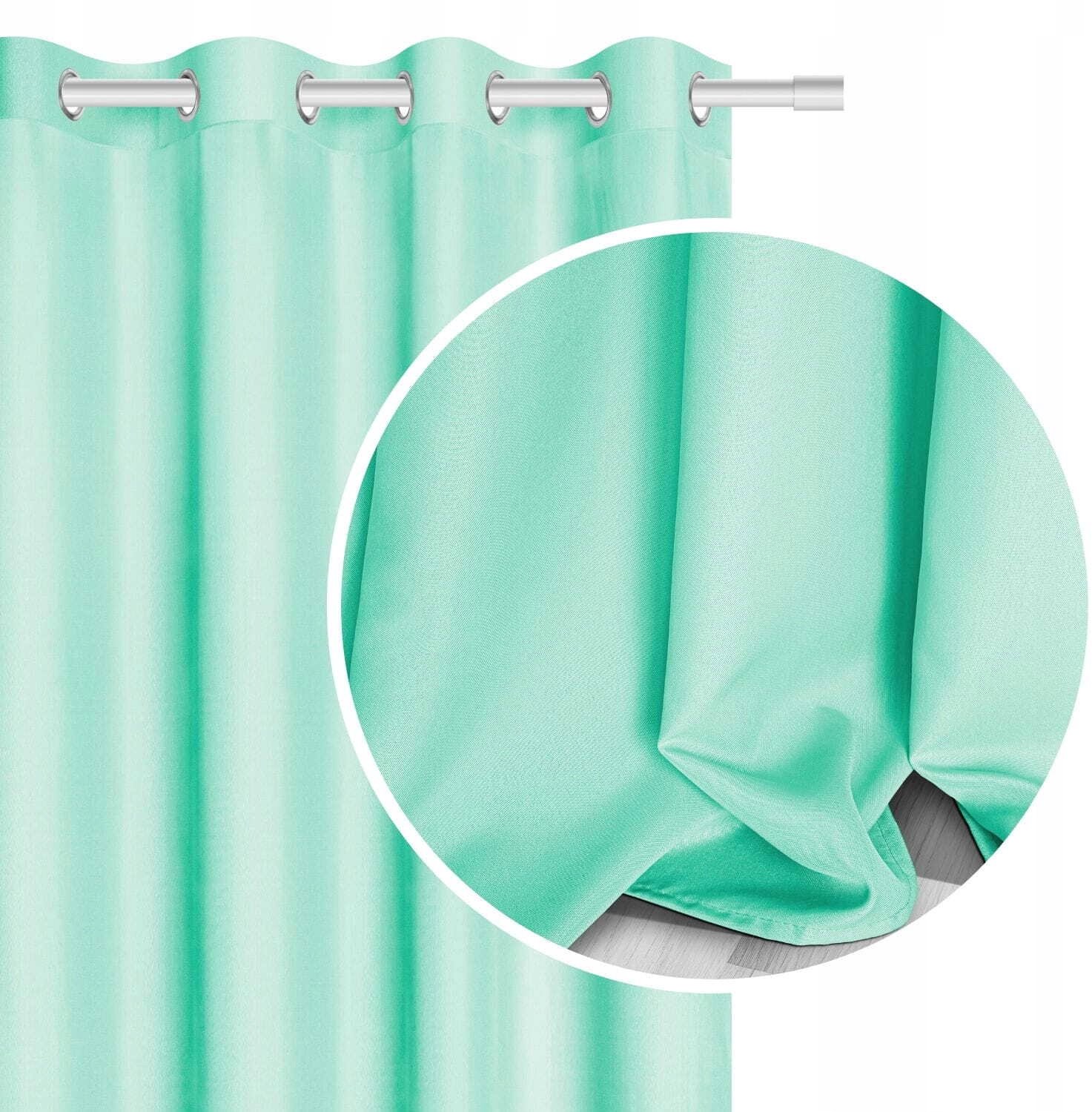 PRESTIQUA Kant-en-klare gordijnen mintgroen 140x205 cm, semi-verduisterend
