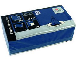 Fasana - Servet - 2-laags - Blauw - 1/4 vouw - 33 cm - 250 stuks