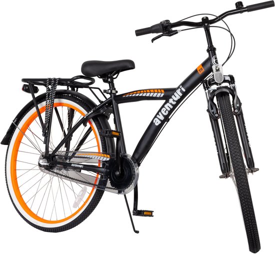 Aventuri Roady 3.0 Jongensfiets 26 Inch - Kinderfiets voor 10 tot 14 Jaar - 3 Versnellingen - Zwart/oranje — afbeelding 3