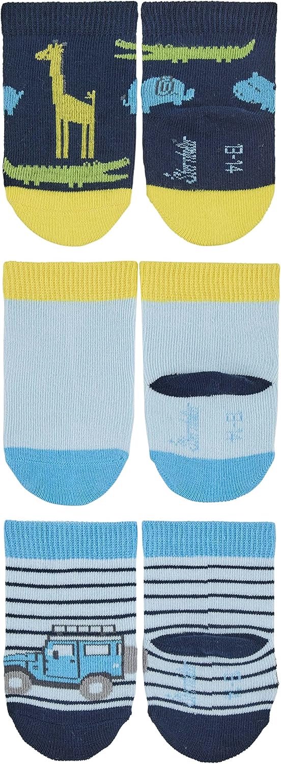 Baby Sokjes met Antislip - 3-Pack - Navy - Maat 16