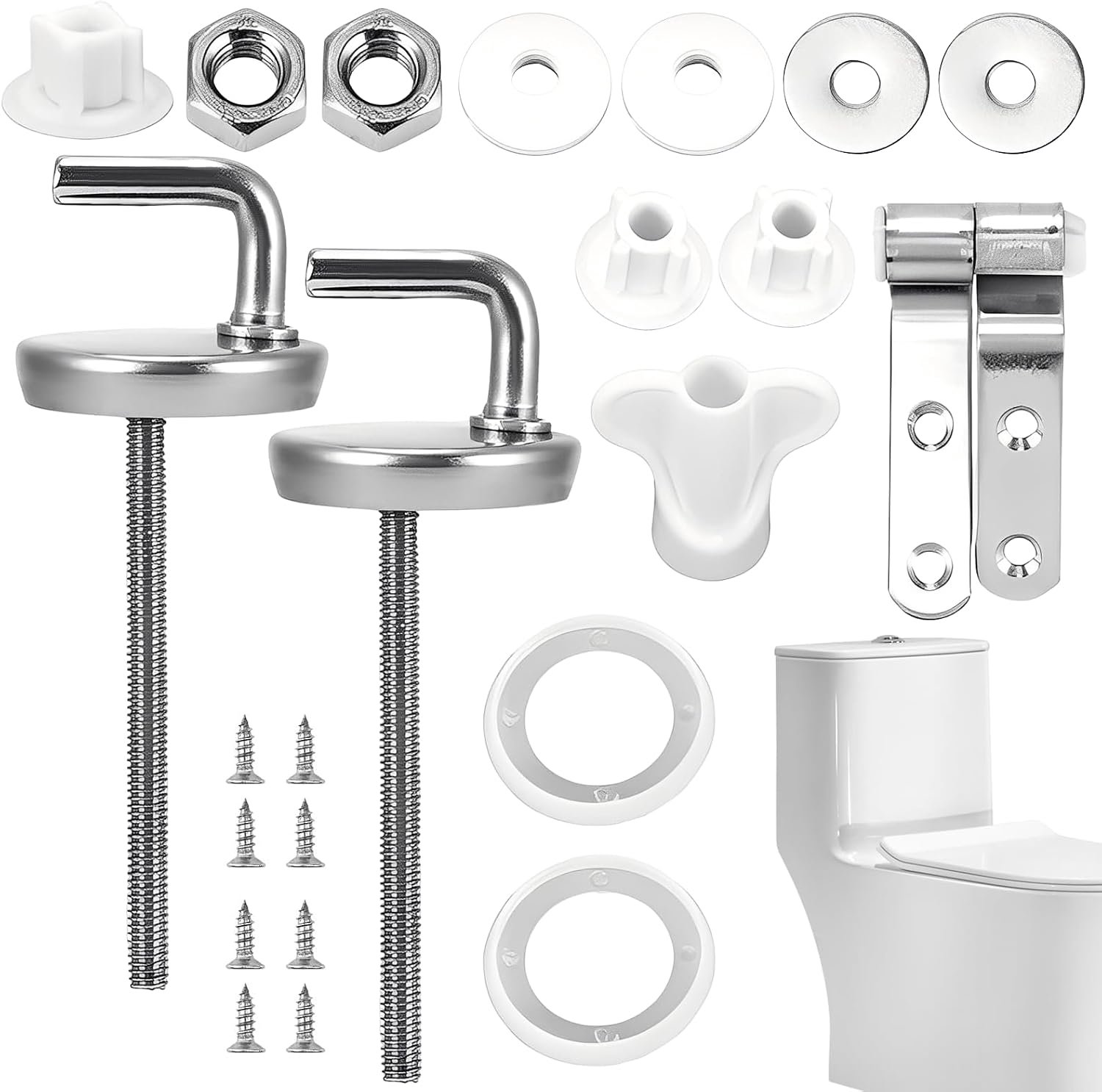 Toiletbril Bevestigingsset RVS - 2 Stuks