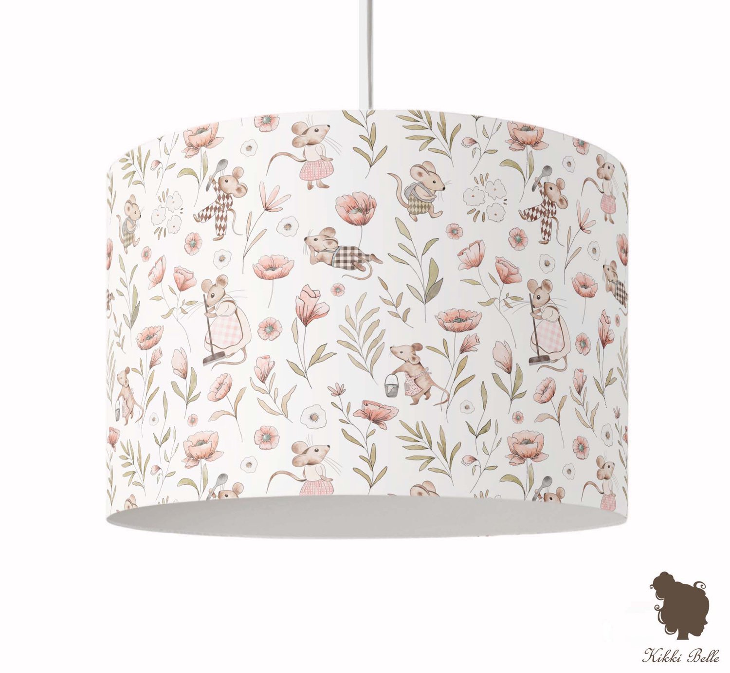 Hanglamp Merry Mice- Kikki Belle-kinderkamer-muisjes-verlichting-incl pendel-bloemen-E27