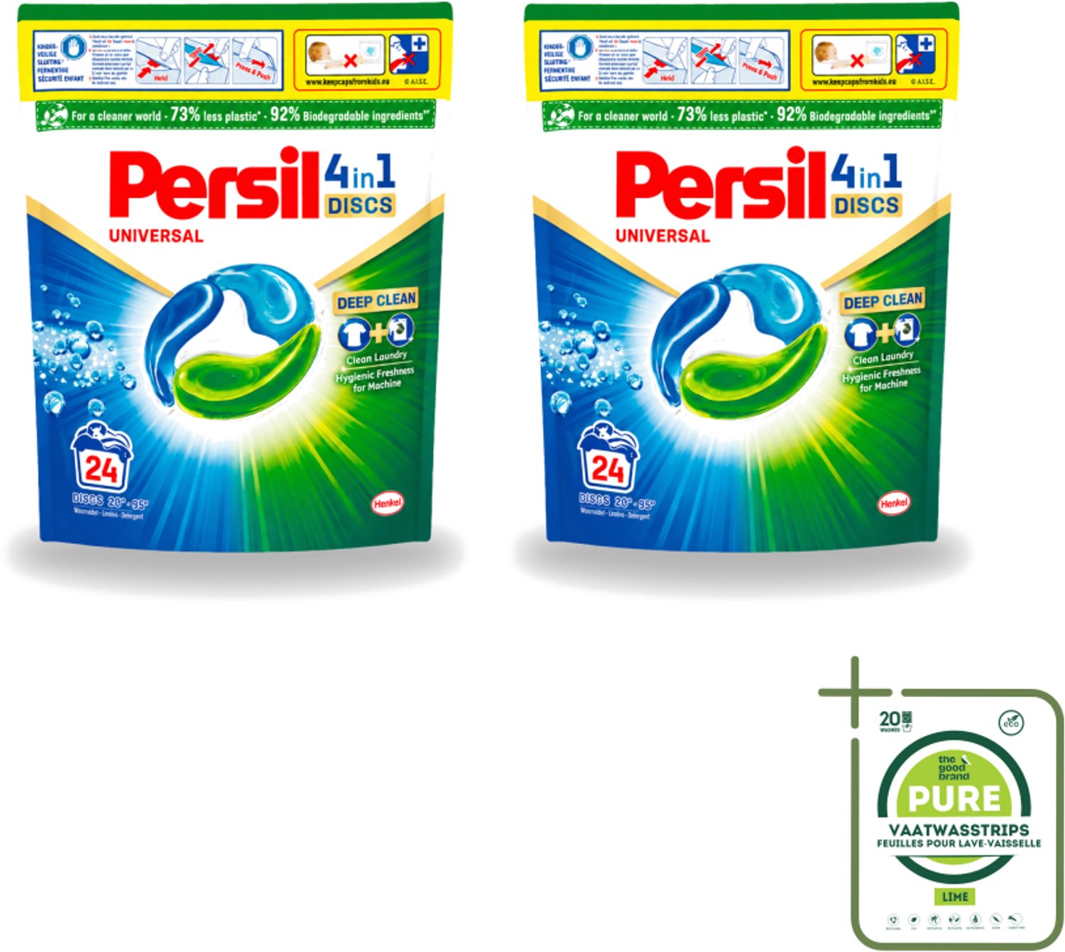 2 x Persil – Wasmiddel Discs – Universeel - 24 Capsules - Grootverpakking - Vaatwasstrips - Wasmiddel - Wascapsules - Vlekverwijdering - Frisheid - Kleurbehoud