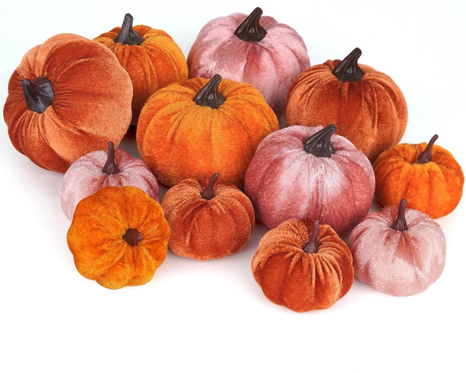 Set van 12 Neppompoenen voor Herfstdecoratie