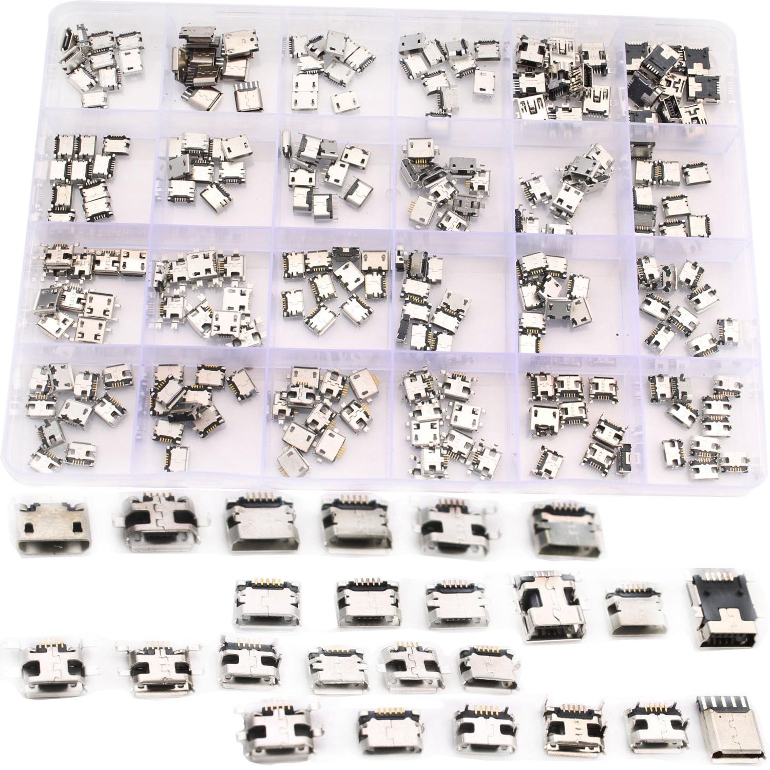 240 Stuks Micro-USB Aansluitingen voor Solderen - Assortiment