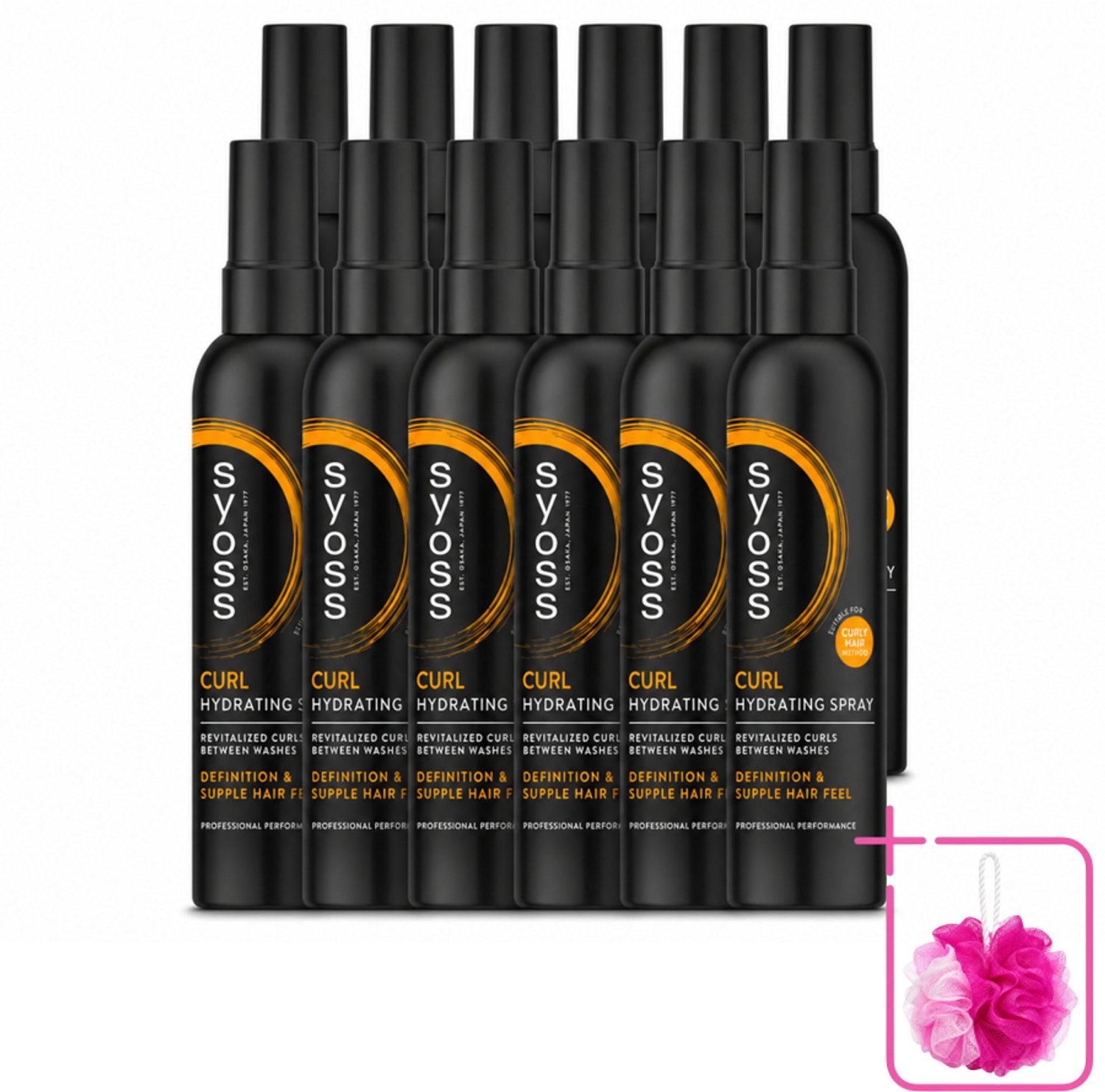 12 x Syoss - Curls - Haarspray - Veerkrachtige Krullen - 150 ml - Bulkverpakking - Krullen stylen - Douchemop - Krullen fixeren