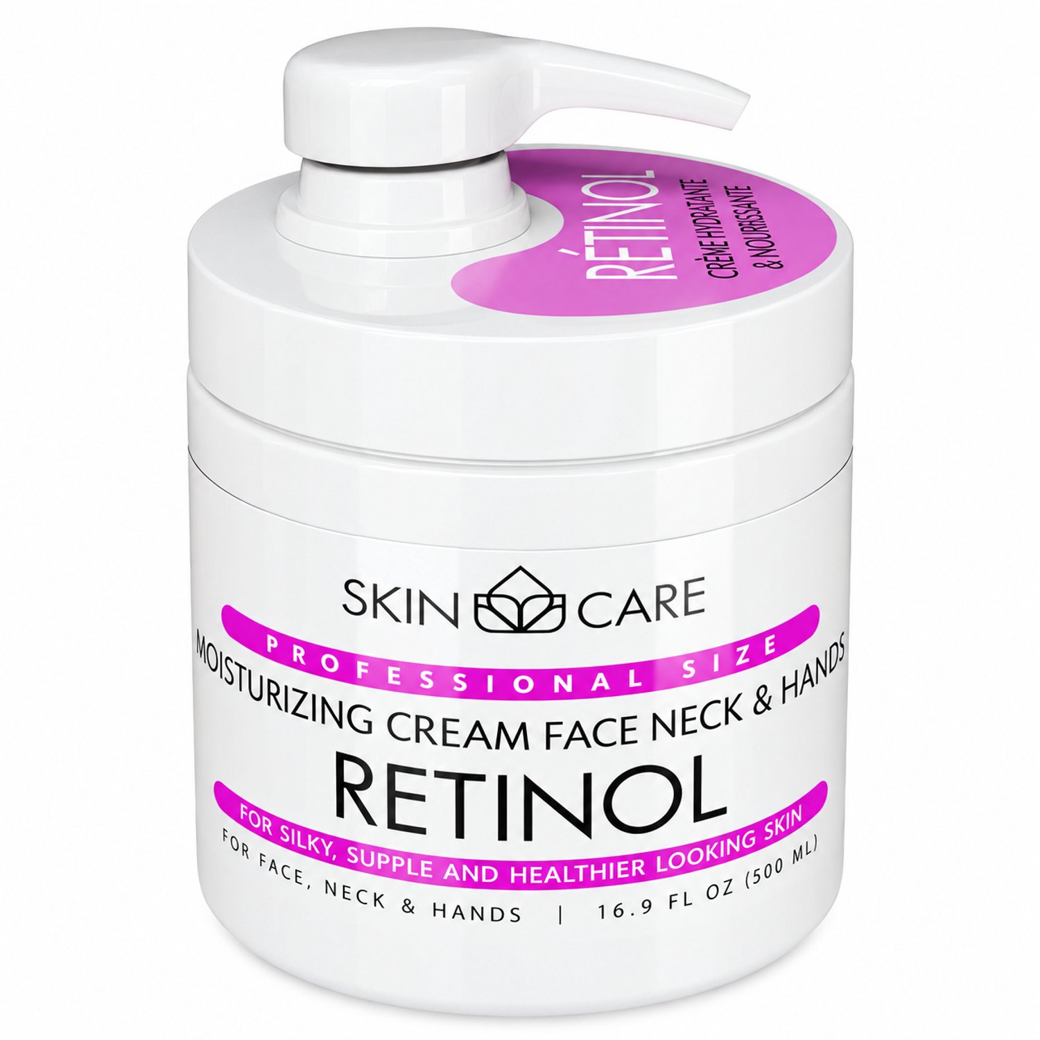 Skin Care Moisturizing Cream Face Neck Hand Retinol 500 ml