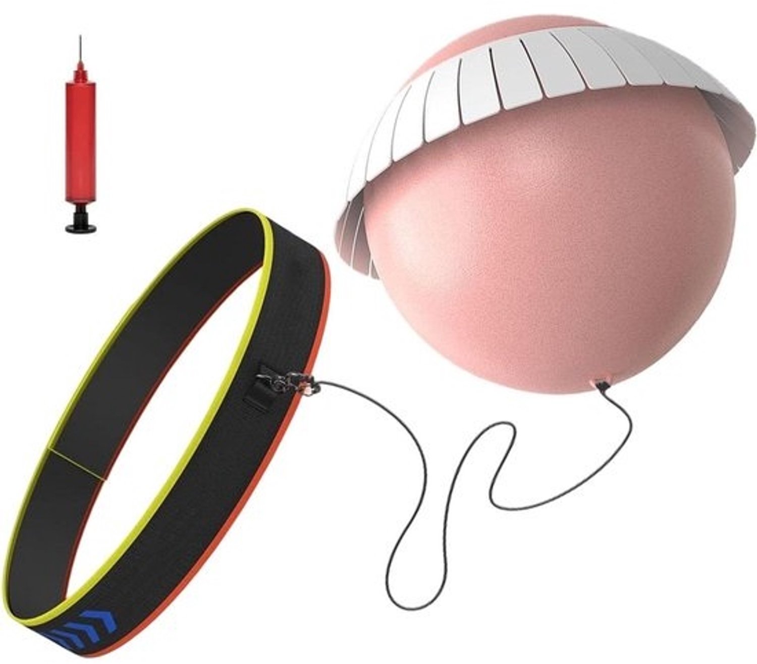 Boksbal Hoofdband - Reflexbal voor boksen - Hand-oogcoördinatie oefenen - Luchtstroomkoeling - Verstelbaar - Roze