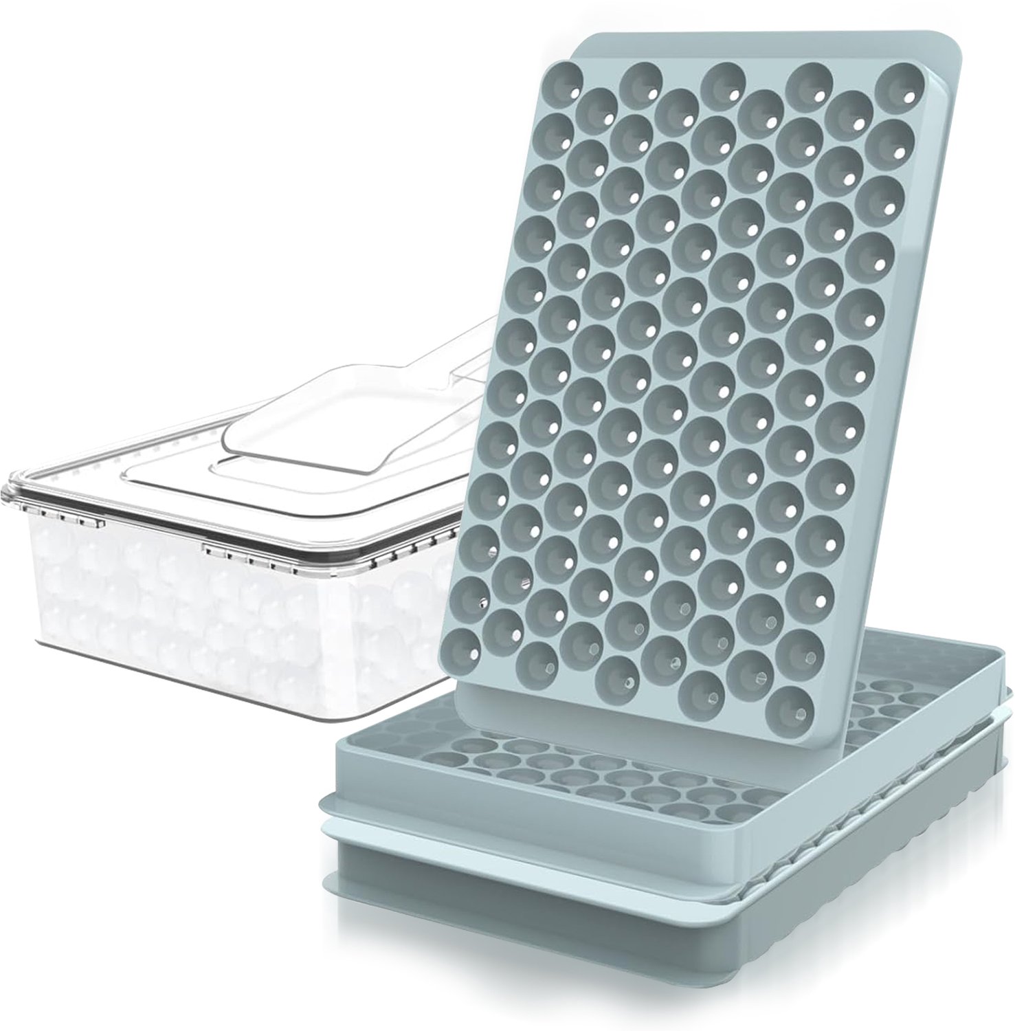 Nolad - Ijsblokjesvorm - 4-delige set - 104 ijsbolletjes per tray - ∅ 2 cm - BPA VRIJ 100% SILICONE