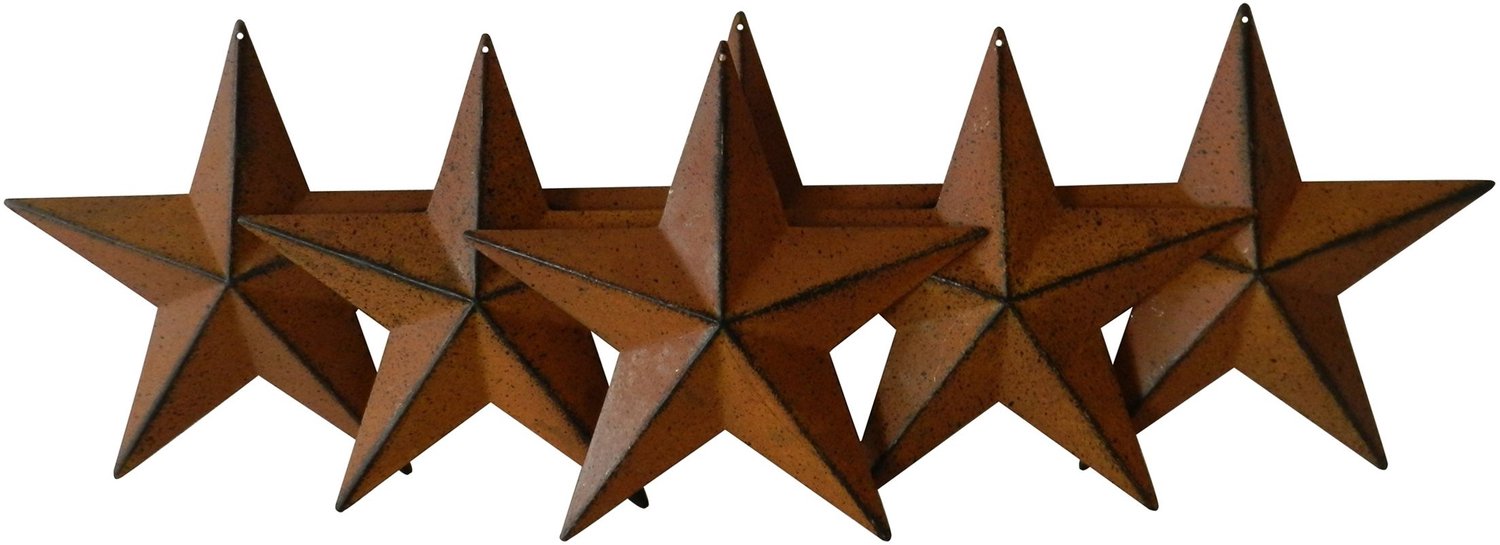 Set van 6 Vintage Muurdecoraties in de Vorm van Sterren