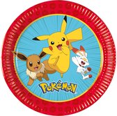 Pokémon papieren bordjes kinderfeestje 20 cm - feestdecoratie.