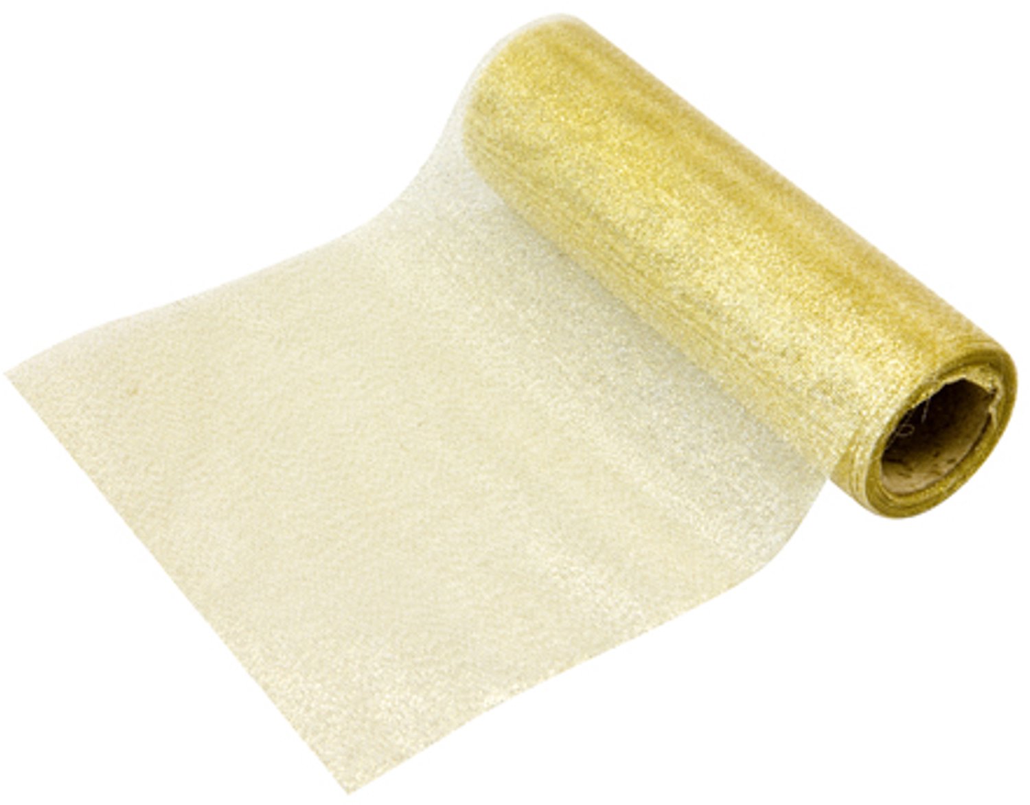 HOBI - Gouden metallic lint 5 m x 15 cm van fijn glitter tule