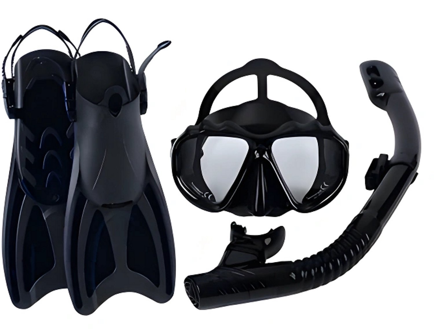 AeroDive Snorkelset Volwassenen - Duikbril, Snorkel en Zwemvliezen - Anti Fog, Gehard glas